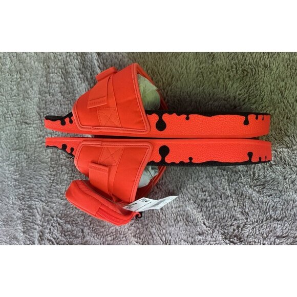 Adidas Pouchylette Slides Solar Red /Core Sz 9.5 Mens 11 Women’s New Gy1009 - Picture 9 of 12